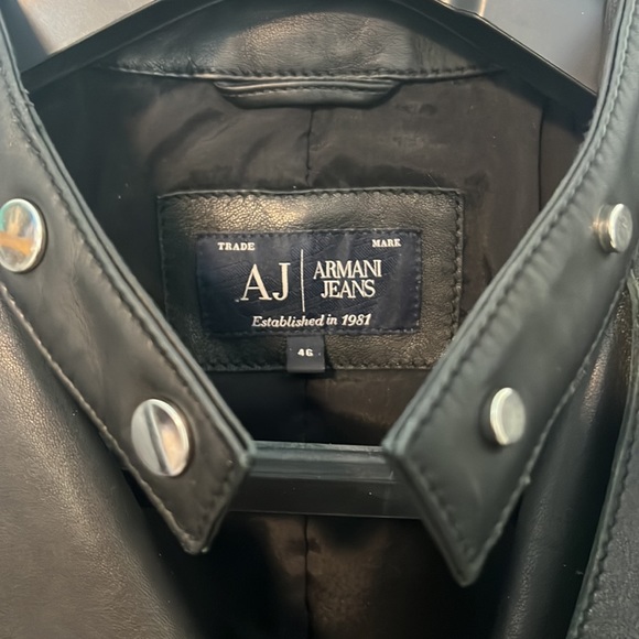 Armani Jeans Women’s Leather Jacket - Picture 3 of 10